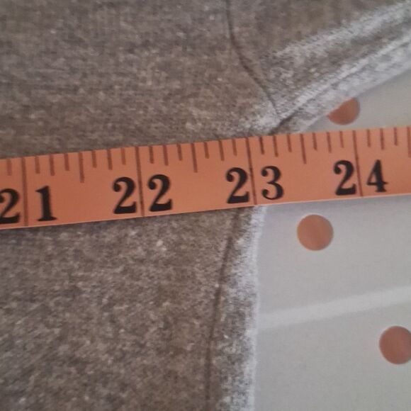 Michael Kors Womens Gray Cowl Neck Fringe Sweater Long Sleeve Loose Fit Medium - Picture 9 of 11